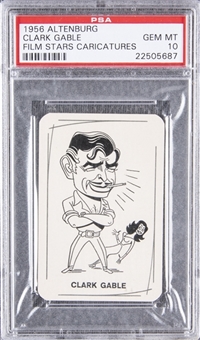 1956 Altenburg Clark Gable Film Stars Caricatures - PSA GEM MT 10